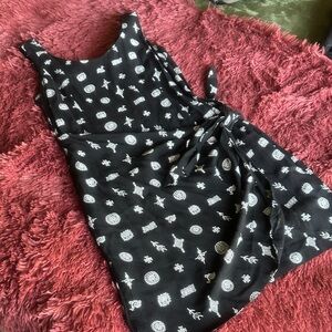 Vintage geometric wrap dress